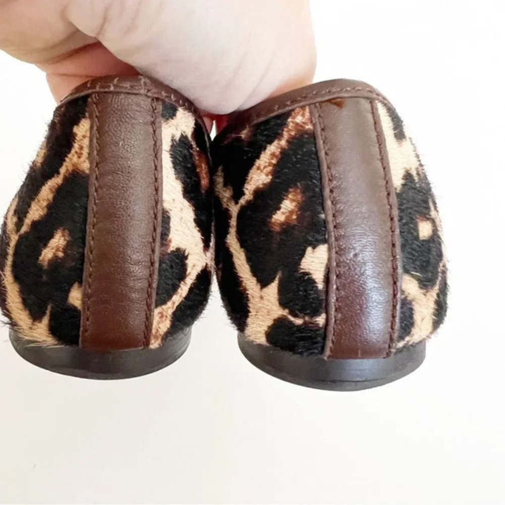 MICHAEL Michael Kors Size 7 Leopard Calf Hair Leather Loafers Logo Hardware MK - Picture 7 of 11